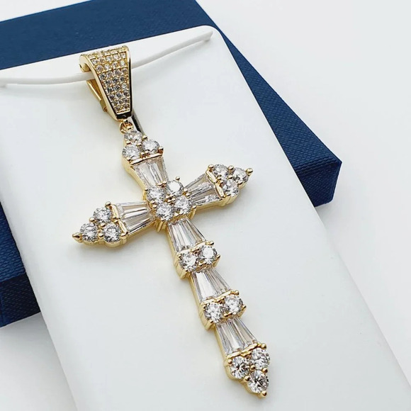 - 14K Gold Plated Cubic Zircon Pendant, EVBRS520 - Picture 3 of 10